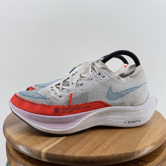 Nike ZoomX Vaporfly NEXT% 2 Women's Running Shoes White Orange Blue Size 8.5 - Picture 1 of 16